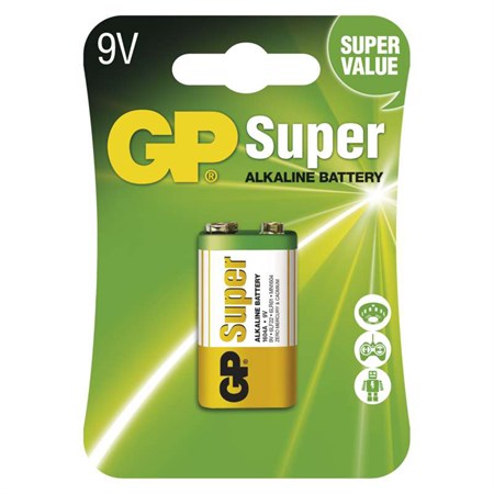Battery 6F22 (9V) alkaline GP Super Alkaline
