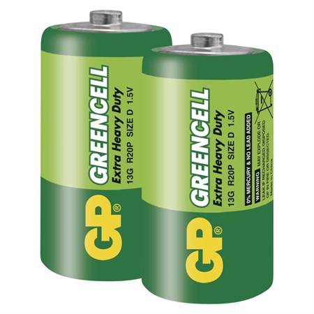 Baterie D (R20) Zn-Cl GP Greencell  2ks