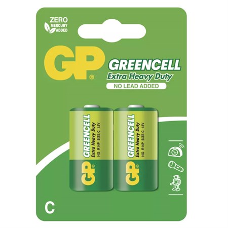 Battery C (R14) Zn-Cl GP Greencell  2pcs
