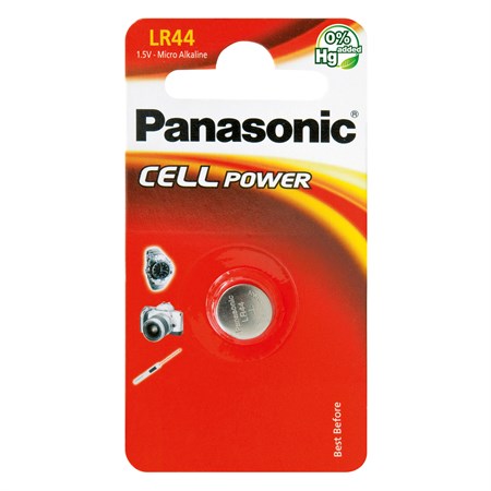 Battery LR44 (A76) PANASONIC Cell Power alkaline 1pc / blister