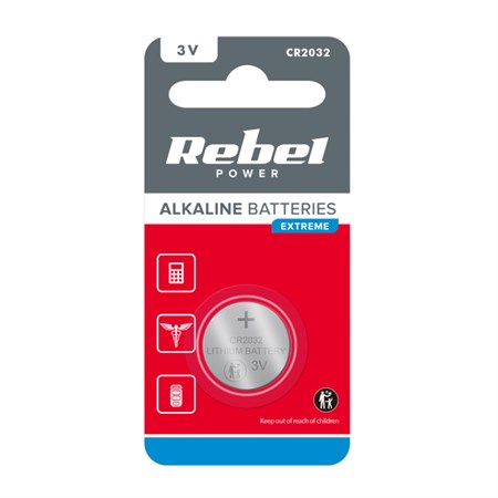 Battery CR2032 REBEL EXTREME 1pc / blister