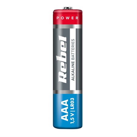 Battery AAA LR03 alkaline REBEL Alkaline Power 4pcs / blister BAT0060B