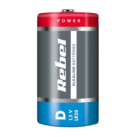 Battery D (R20) alkaline REBEL Alkaline Power 2pcs / blister BAT0064B