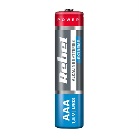 Baterie AAA (R03) alkalická REBEL EXTREME Alkaline Power 2ks / blistr BAT0090B