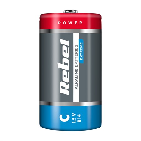 Battery C (R14) alkaline REBEL EXTREME Alkaline Power 2pcs / blister BAT0093B