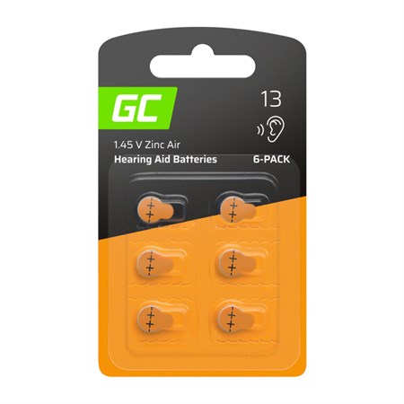 Battery GC 13 (P13,PR48,ZA13, ZL2) 6 pcs in a blister for hearing aids