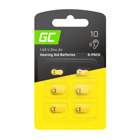 Battery GC 10 (P10,PR70,ZL4) 6 pcs in a blister for hearing aids