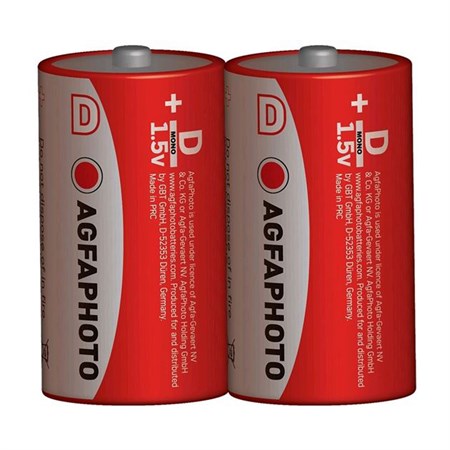 Baterie D (R20) Zn AGFAPHOTO 2ks / shrink
