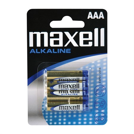 Batéria AAA (R03) alkalická MAXELL 4ks / blister
