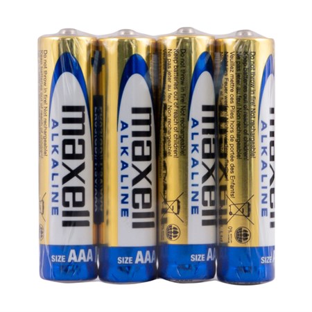 Baterie AAA (R03) alkalická MAXELL 4ks / shrink