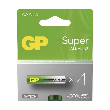Batéria AAA (R03) alkalická GP Super 4ks