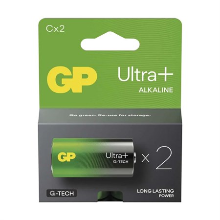 Baterie C (R14) alkalická GP Ultra Plus 2ks