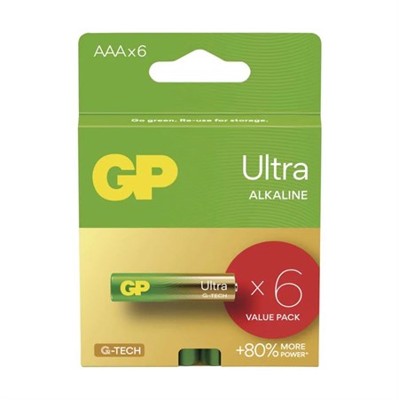 Baterie AAA (R03) alkalická GP Ultra 6ks