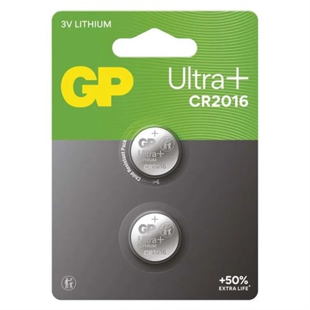 Battery CR2016 GP Ultra Plus Lithium 2pcs
