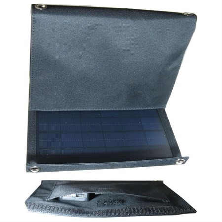 Photovoltaic solar panel 12W with USB, portable, folding