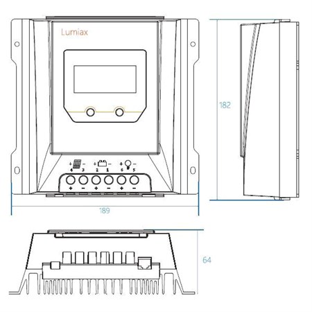 Solární regulátor MPPT Lumiax MT2075, 12-24V/20A