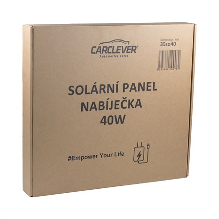 Solárny panel CARCLEVER 35so40, nabíjačka 40W