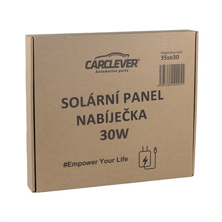 Solar panel CARCLEVER 35so30, charger 30W