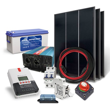 Off grid set SOLARFAM 540Wp, 12V, battery 200Ah, invertor 230VAC 2000W