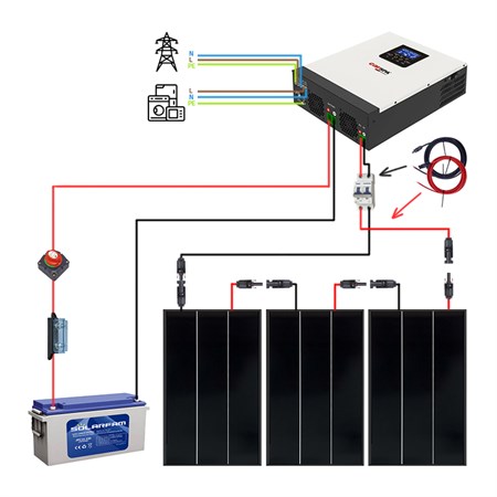 Solar hybrid set 1F 540Wp SOLARFAM