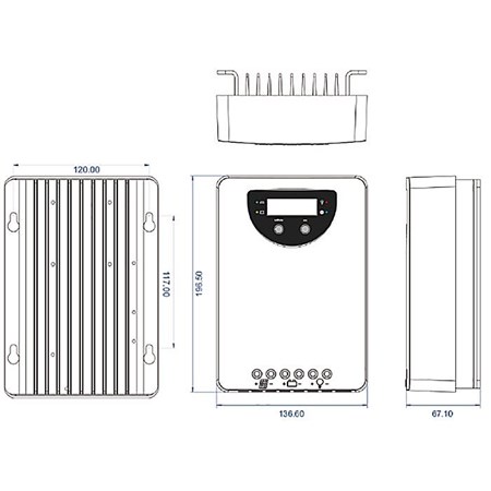 Solar controller MPPT Lumiax MC4010BT, 12-24V/40A, bluetooth