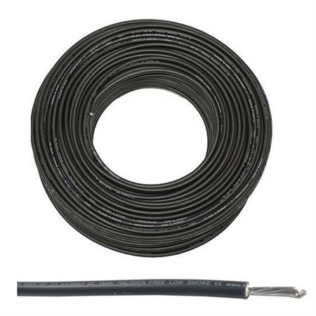 Solar cable 10mm2, 1500V, black, 100m
