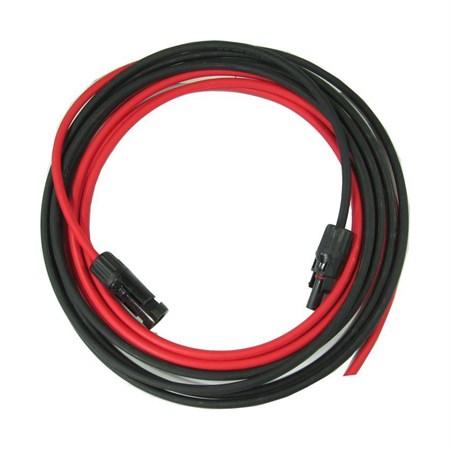 Solar cable 6mm2, red+black with MC4 connectors, 2m
