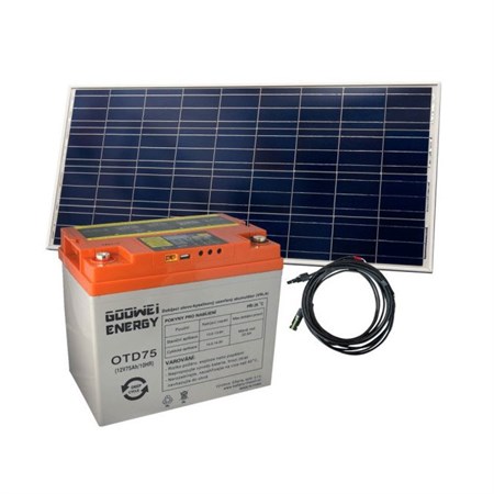 Solar battery set GOOWEI ENERGY OTD75 (75Ah, 12V) and solar panel Victron Energy 115Wp/12V