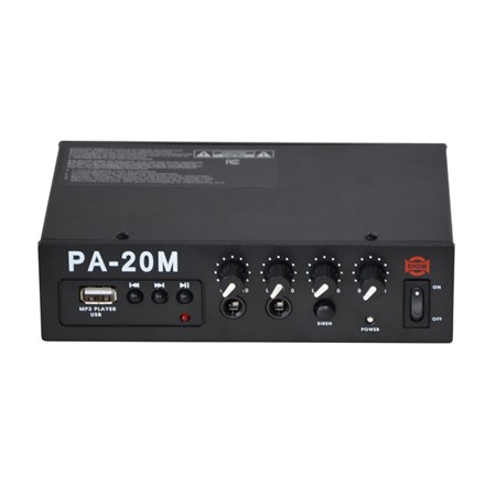 Zesilovač SHOW PA-20M, 20W/4Ω, prehrávač MP3