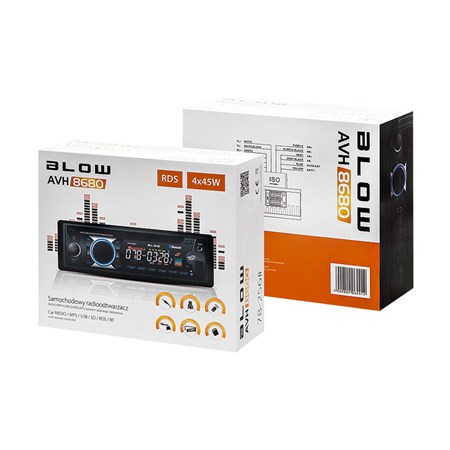 Autorádio BLOW AVH-8680 MP3, USB, SD, MMC, FM, BLUETOOTH, dálkové ovládání