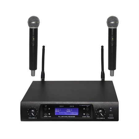 Wireless microphone SHOW D-899R / U-299H * 2, two-channel set, UHF