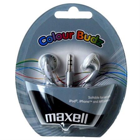Sluchátka Maxell 303362 Colour Budz Silver