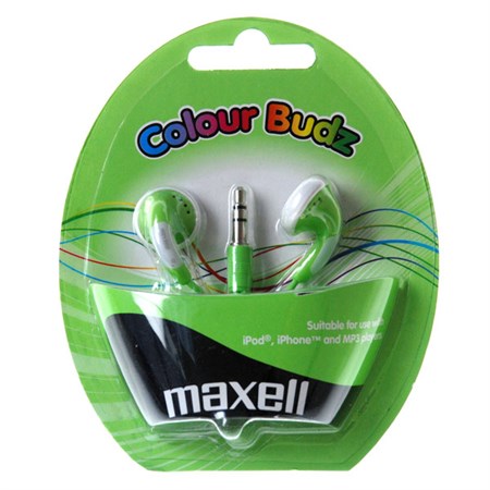 Sluchátka Maxell 303361 Colour Budz Green