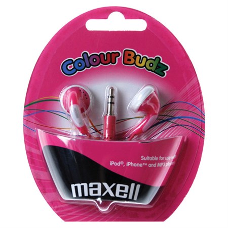 Slúchadlá Maxell 303358 Colour Budz Pink