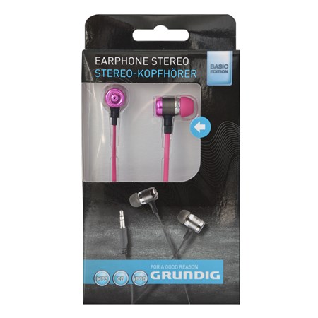 Earphone flat cable pink