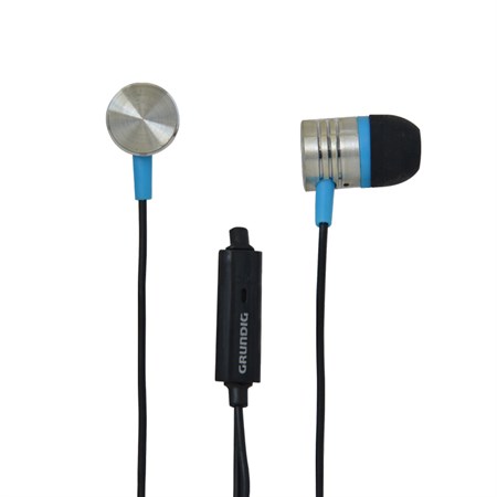 Earphones Grundig with microphone blue