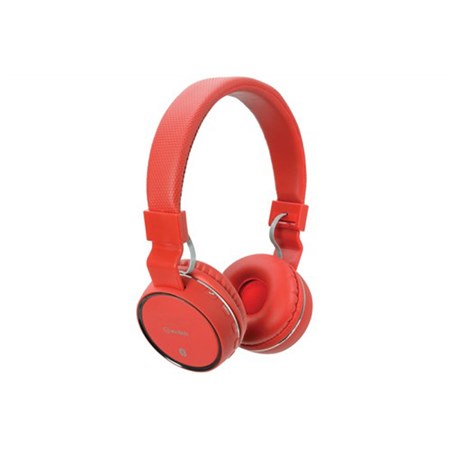 Sluchátka PBH-10,   Bluetooth,  SD, bezdrátová, červená