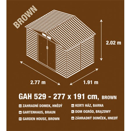 Zahradní domek G21 GAH 529 277x191cm Brown