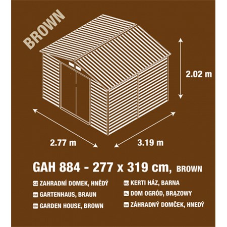 Zahradní domek G21 GAH 884 277x319cm Brown