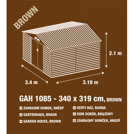 Zahradní domek G21 GAH 1085 340x319cm Brown