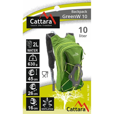 Backpack CATTARA 13857 GreenW 10l + 2l drinking bag