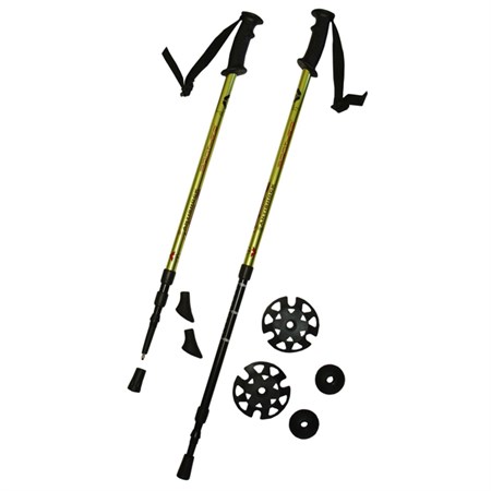 Trekking poles ACRA 05-LTH130 1 pair with accessories green