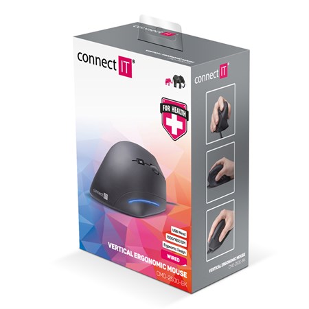 Wired mouse CONNECT IT CMO-2500-BK FOR HEALTH