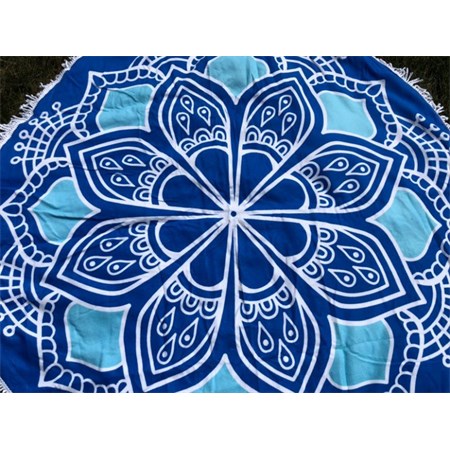 Beach Towel/Mandala Blanket BLUE HARMONIE