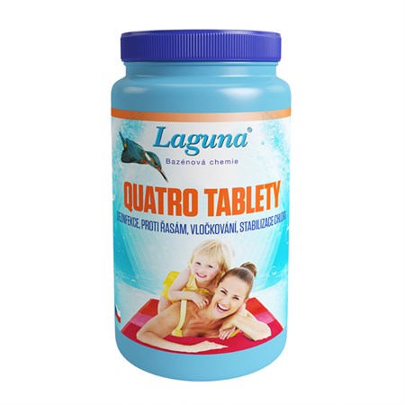 Multifunkčné tablety na chlórovú dezinfekciu bazénovej vody LAGUNA 4v1 Quatro 1kg