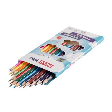 Crayons EASY Colours triangular 12pcs