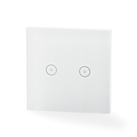Smart lighting switch NEDIS WIFIWS20WT 2-button WiFi Tuya
