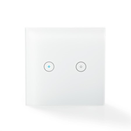 Smart lighting switch NEDIS WIFIWS20WT 2-button WiFi Tuya