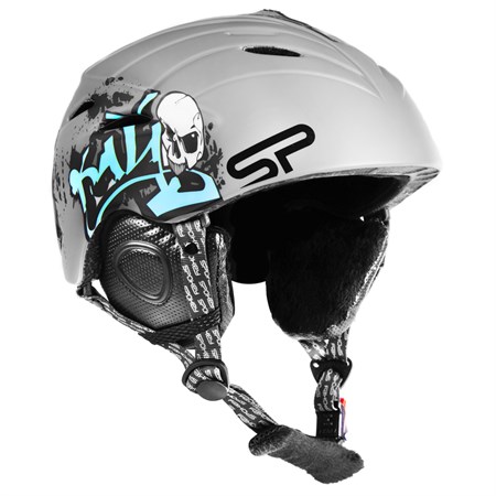 Ski helmet SPOKEY ALBERTA gray with graffiti size M