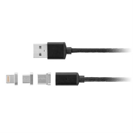 Cable KRUGER & MATZ KM0458 USB 3in1 1m Black